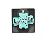 Simon Basic WMBW-102102-Y011 Gniazdo wtyczkowe z uziemieniem podwójne, niezmienność faz, z przesłonami, 16A, 250V~, zac. śrubowe. Kompletne - nie do ramek; czarny