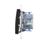 Simon 54 WMDL-0610xU-049 Łącznik schodowy z podświetleniem LED bez piktogramu (moduł) 10AX, 250V~, szybkozłącza; czarny