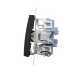 Simon 54 WMDL-06120x-049 Łącznik schodowy podwójny z podświetleniem bez piktogramu (moduł) 10AX, 250V~, zaciski śrubowe; czarny