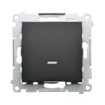 Simon 54 WMDL-0710xx-049 Łącznik krzyżowy z podświetleniem LED bez piktogramu (moduł) 10AX, 250V~, szybkozłącza; czarny