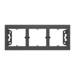 Simon 55 WMDZ-204xxx-116 Puszka natynkowa 3-krotna do ramek LINE/DUO. Wyokość: 40mm; Grafitowy mat