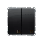 Simon Basic WMUL-07001x-Y011 Łącznik krzyżowy podwójny (moduł) 10AX, 250V~, szybkozłącza; czarny