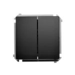 Simon Basic WMUL-0613xx-Y011 Łącznik schodowy podwójny z podświetleniem LED bez piktogramu (moduł) 10AX, 250V~, zaciski śrubowe; czarny