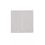 Simon 55 WMDL-K0x5xx-143 Klawisz podwójny do łącznika i przycisku roletowego podwójnego: SZP2M, SZW2M; Aluminium mat