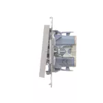 Simon 55 WMDL-0P15xx-114 Przycisk pojedynczy zwierny z podświetleniem LED (moduł) 10 AX, 250 V~, szybkozłącza; Jasnoszary mat