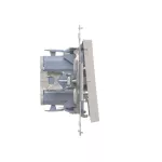 Simon 55 WMDL-0P15xx-114 Przycisk pojedynczy zwierny z podświetleniem LED (moduł) 10 AX, 250 V~, szybkozłącza; Jasnoszary mat