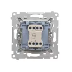 Simon 55 WMDL-0P15xx-114 Przycisk pojedynczy zwierny z podświetleniem LED (moduł) 10 AX, 250 V~, szybkozłącza; Jasnoszary mat
