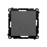 Simon 55 WMDL-0P15xx-116 Przycisk pojedynczy zwierny z podświetleniem LED (moduł) 10 AX, 250 V~, szybkozłącza; Grafitowy mat