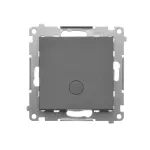 Simon 55 WMDL-0P15xx-116 Przycisk pojedynczy zwierny z podświetleniem LED (moduł) 10 AX, 250 V~, szybkozłącza; Grafitowy mat