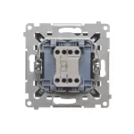Simon 55 WMDL-0P15xx-116 Przycisk pojedynczy zwierny z podświetleniem LED (moduł) 10 AX, 250 V~, szybkozłącza; Grafitowy mat