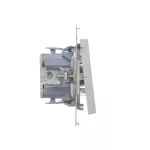 Simon 55 WMDL-0P15xx-143 Przycisk pojedynczy zwierny z podświetleniem LED (moduł) 10 AX, 250 V~, szybkozłącza; Aluminium mat