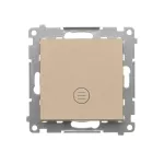 Simon 55 WMDL-0P15xx-144 Przycisk pojedynczy zwierny z podświetleniem LED (moduł) 10 AX, 250 V~, szybkozłącza; Szampański mat