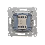 Simon 55 WMDL-0P15xx-144 Przycisk pojedynczy zwierny z podświetleniem LED (moduł) 10 AX, 250 V~, szybkozłącza; Szampański mat