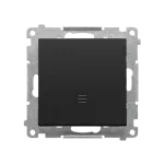 Simon 55 WMDL-0P15xx-149 Przycisk pojedynczy zwierny z podświetleniem LED (moduł) 10 AX, 250 V~, szybkozłącza; Czarny mat