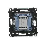 Simon 55 WMDL-0P15xx-149 Przycisk pojedynczy zwierny z podświetleniem LED (moduł) 10 AX, 250 V~, szybkozłącza; Czarny mat
