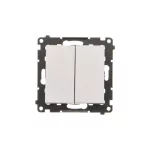 Simon 55 WMDL-0P1xx3-114 Przycisk podwójny zwierny bez piktogramu (moduł) 10 AX, 250 V~, szybkozłącza; Jasnoszary mat
