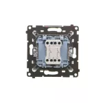 Simon 55 WMDL-0P1xx3-114 Przycisk podwójny zwierny bez piktogramu (moduł) 10 AX, 250 V~, szybkozłącza; Jasnoszary mat