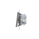 Simon 55 WMDL-0P1xx3-116 Przycisk podwójny zwierny bez piktogramu (moduł) 10 AX, 250 V~, szybkozłącza; Grafitowy mat