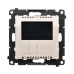 Simon 54 WMDR-17xxx1-041 Termostat programowalny z wyświetlaczem z wew/zewn czujnikiem temperatury, bez sondy (moduł) 16(2) A, 230V~; kremowy