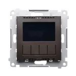 Simon 54 WMDR-17xxx1-046 Termostat programowalny z wyświetlaczem z wew/zewn czujnikiem temperatury, bez sondy (moduł) 16(2) A, 230V~; brąz mat