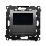 Simon 54 WMDR-17xxx1-048 Termostat programowalny z wyświetlaczem z wew/zewn czujnikiem temperatury, bez sondy (moduł) 16(2) A, 230V~; antracyt