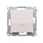 Simon 54 WMDL-011x2x-011 Łącznik jednobiegunowy z podświetleniem LED (moduł) 16AX, 250V~, zaciski śrubowe; biały