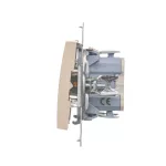 Simon 54 WMDL-011xx1-041 Łącznik jednobiegunowy z sygnalizacją załączenia LED (moduł) 10AX, 250V~, szybkozłącza; kremowy