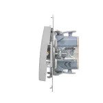 Simon 54 WMDL-011xx1-043 Łącznik jednobiegunowy z sygnalizacją załączenia LED (moduł) 10AX, 250V~, szybkozłącza; srebrny mat