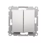 Simon 54 WMDL-050x2x-043 Łącznik świecznikowy (moduł) 16AX, 250V~, zaciski śrubowe; srebrny mat