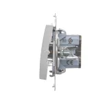 Simon 54 WMDL-050x2x-043 Łącznik świecznikowy (moduł) 16AX, 250V~, zaciski śrubowe; srebrny mat