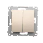 Simon 54 WMDL-050x2x-044 Łącznik świecznikowy (moduł) 16AX, 250V~, zaciski śrubowe; złoty mat