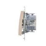 Simon 54 WMDL-550xxx-041 Łącznik świecznikowy do wersji IP44 (moduł) 10AX, 250V~, szybkozłącza; kremowy Posiada wkładkę uszczelniającą pod klawisze DU1W