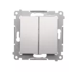 Simon 54 WMDL-550xxx-043 Łącznik świecznikowy do wersji IP44 (moduł) 10AX, 250V~, szybkozłącza; srebrny mat Posiada wkładkę uszczelniającą pod klawisze DU1W