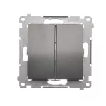 Simon 54 WMDL-550xxx-048 Łącznik świecznikowy do wersji IP44 (moduł) 10AX, 250V~, szybkozłącza; antracyt Posiada wkładkę uszczelniającą pod klawisze DU1W