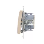 Simon 54 WMDL-551xxx-041 Łącznik świecznikowy z podświetleniem LED i do wersji IP44 (moduł) 10AX, 250V~, szybkozłącza; kremowy Posiada wkładkę DU1W