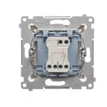 Simon 54 WMDL-551xxx-041 Łącznik świecznikowy z podświetleniem LED i do wersji IP44 (moduł) 10AX, 250V~, szybkozłącza; kremowy Posiada wkładkę DU1W