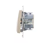 Simon 54 WMDL-551xxx-044 Łącznik świecznikowy z podświetleniem LED i do wersji IP44 (moduł) 10AX, 250V~, szybkozłącza; złoty mat Posiada wkładkę DU1W