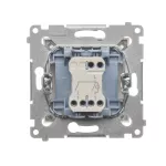 Simon 54 WMDL-551xxx-044 Łącznik świecznikowy z podświetleniem LED i do wersji IP44 (moduł) 10AX, 250V~, szybkozłącza; złoty mat Posiada wkładkę DU1W