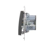 Simon 54 WMDL-551x2x-048 Łącznik świecznikowy z podświetleniem LED i do wersji IP44 (moduł) 16AX, 250V~, zaciski śrubowe; antracyt Posiada wkładkę DU1W