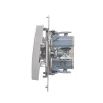 Simon 54 WMDL-060xxx-043 Łącznik schodowy (moduł) 10AX, 250V~, szybkozłącza; srebrny mat