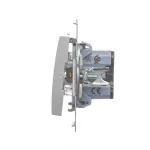 Simon 54 WMDL-060x2x-043 Łącznik schodowy (moduł) 16AX, 250V~, zaciski śrubowe; srebrny mat