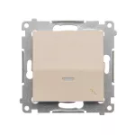 Simon 54 WMDL-061xxx-041 Łącznik schodowy z podświetleniem LED (moduł) 10AX, 250V~, szybkozłącza; kremowy