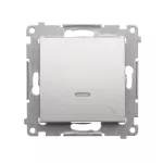 Simon 54 WMDL-061xxx-043 Łącznik schodowy z podświetleniem LED (moduł) 10AX, 250V~, szybkozłącza; srebrny mat