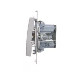 Simon 54 WMDL-061x2x-043 Łącznik schodowy z podświetleniem LED (moduł) 16AX, 250V~, zaciski śrubowe; srebrny mat