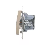 Simon 54 WMDL-061x2x-044 Łącznik schodowy z podświetleniem LED (moduł) 16AX, 250V~, zaciski śrubowe; złoty mat