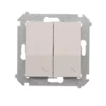 Simon 54 WMDL-0602xx-011 Łącznik schodowy podwójny (moduł) 10AX, 250V~, zaciski śrubowe; biały