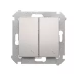 Simon 54 WMDL-0602xx-043 Łącznik schodowy podwójny (moduł) 10AX, 250V~, zaciski śrubowe; srebrny mat