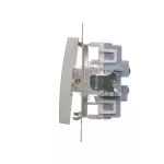 Simon 54 WMDL-0602xx-043 Łącznik schodowy podwójny (moduł) 10AX, 250V~, zaciski śrubowe; srebrny mat