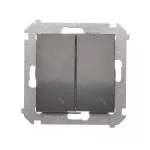 Simon 54 WMDL-0602xx-048 Łącznik schodowy podwójny (moduł) 10AX, 250V~, zaciski śrubowe; antracyt