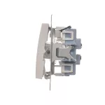 Simon 54 WMDL-0612xx-011 Łącznik schodowy podwójny z podświetleniem (moduł) 10AX, 250V~, zaciski śrubowe; biały